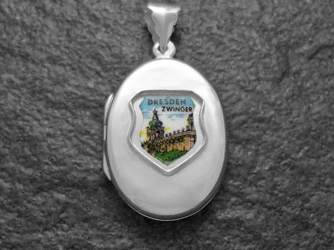 Dresden Zwinger - Deutschland Wappen - Silber Medaillon