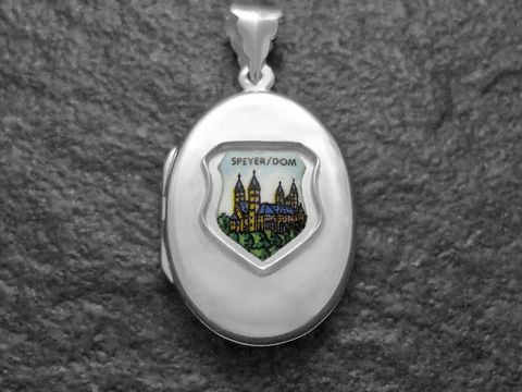 Speyer Dom - Deutschland Wappen - Silber Medaillon