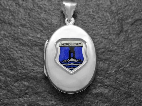 Norderney Inselwappen - Deutschland Wappen - Silber Medaillon
