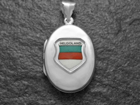 Helgoland Inselwappen - Deutschland Wappen - Silber Medaillon