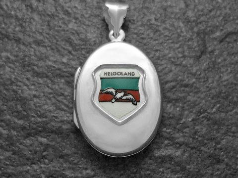Helgoland Inselwappen - Mwe Deutschland Wappen Silber Medaillon