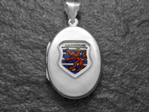 Luxemburg - Luxembourg Lnderwappen - Wappen - Silber Medaillon
