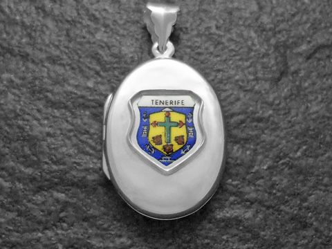 Teneriffa - Spanien Inselwappen - Wappen - Silber Medaillon