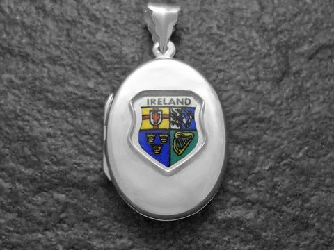 Irland - Ireland Lnderwappen - Wappen - Silber Medaillon