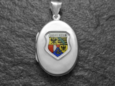 Liechtenstein Lnderwappen - Wappen - Silber Medaillon