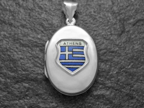 Athen - Athens Stadtwappen - Griechenland Wappen Silber Medaillon