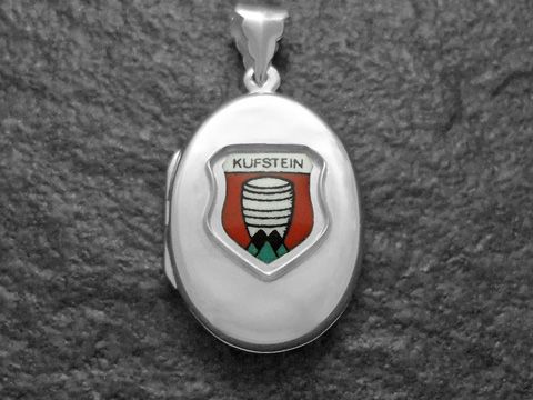Kufstein Stadtwappen - sterreich Wappen - Silber Medaillon