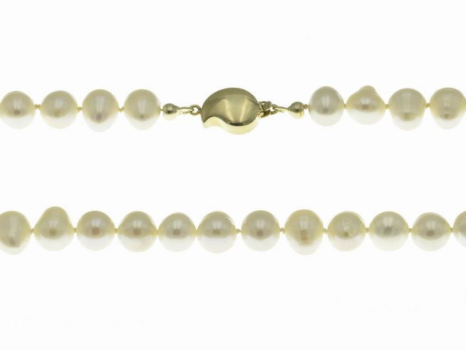 Perlenkette 43 cm - Wei - Swasser Zuchtperlen