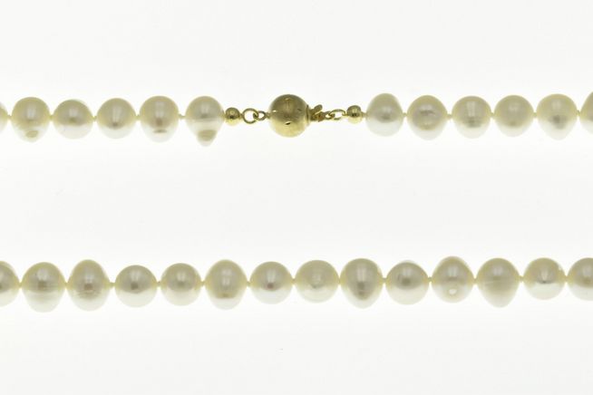 Perlenkette - 45 cm - Swasser Zuchtperlen - Wei