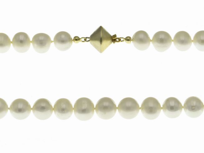 Perlenkette 44 cm - Wei - Swasser Zuchtperlen