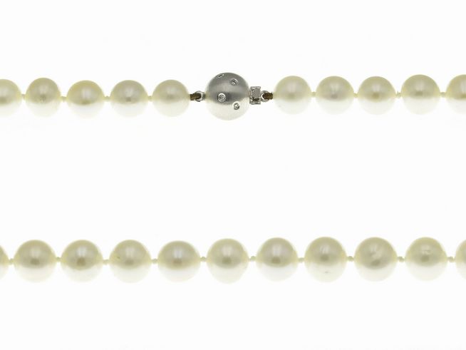 Perlenkette 46 cm - wei - Swasser Zuchtperlen