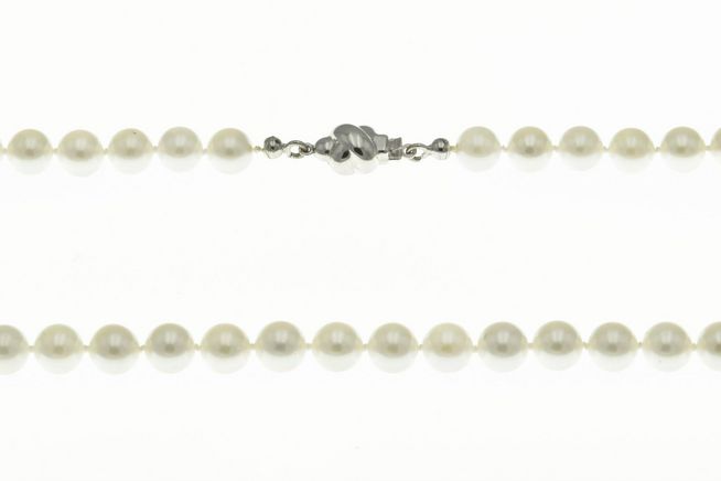 Perlenkette - 46 cm - Akoya Zuchtperlen - 585 Weigold