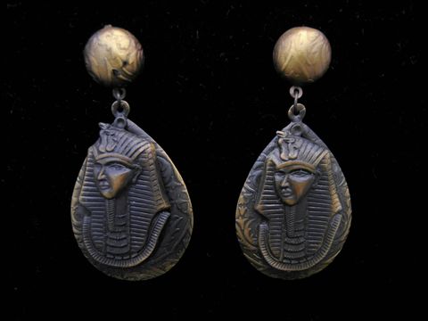 Ohrringe Pharao - Modeschmuck - goldfarben bedeutungsvoll
