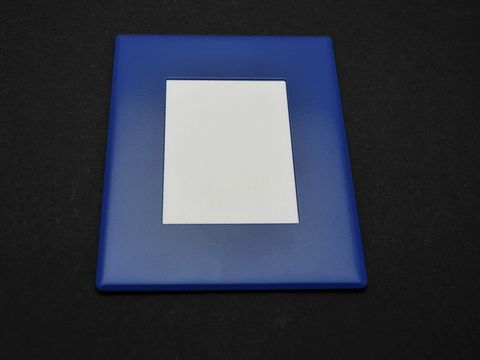Bilderrahmen magnetisch 7 x 5,5 cm - blau - fr 4 x 3 cm Bilder - Gravur mglich