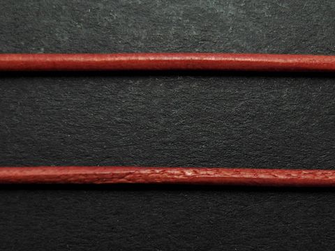 Kette - Ziegenleder - rot - ca. 100 cm - 1,2 mm