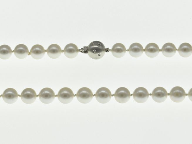 Perlenkette - Akoya-Zuchtperlen 8-8,5 mm - Wei - 46 cm
