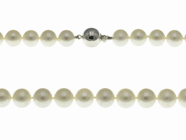 Perlenkette 45 cm - Wei - China Zuchtperlen