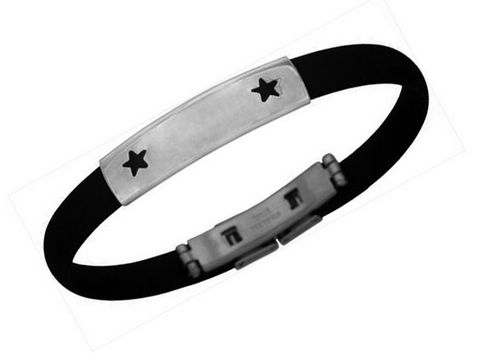 Kautschuk - Edelstahl Armband - Sterne - Nachthimmel