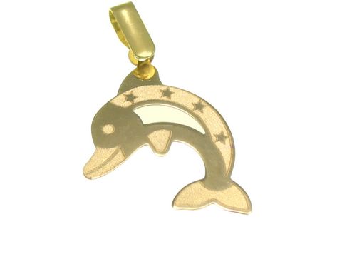 Kinderschmuck - Gold 375 - Anhnger als Delfin -Flippy-
