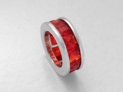 Taufring -MEMORIE-  925 Sterling Silber -ROT- Taufe