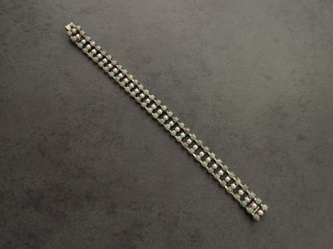 Modeschmuck Armband TRKIS - WEI 17,5 cm - goldfarben