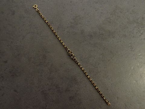 Strass Armband - schick - GRANATROT - 19,5 cm - goldfarben