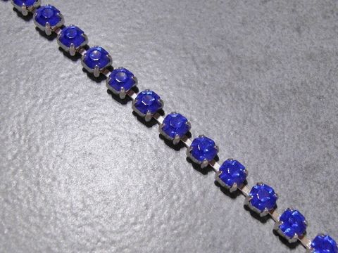 Strass Armband - elegant - blau - Strassschmuck - 15,5-18,5 cm