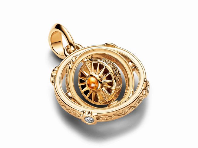 Pandora 762971C01 Charms - Game of Thrones Spinnender Astrolabium-Anhnger - Gelbgold Vergoldung - Steinmix Gelb
