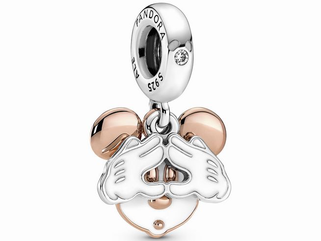 Pandora Disney Micky Maus Doppelanhnger - 780112C01 - Silber & Rosgold vergoldet