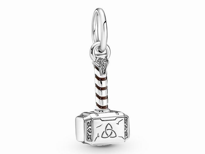 Pandora Marvel The Avengers Thor's Hammer Charm beweglich - 790483C01 - Silber - Emaille