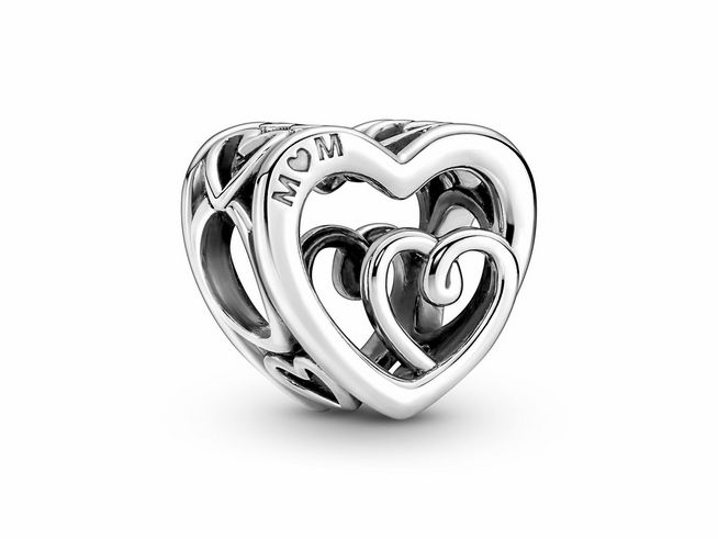 Pandora 790800C00 Verschlungene Unendlichkeits-Herzen Mom Charm - Sterling Silber