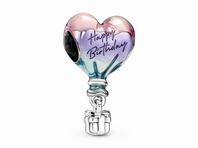 Pandora 791501C01 Alles Gute zum Geburtstag Heiluftballon - Charm - Sterling Silber & Emaille Bunt