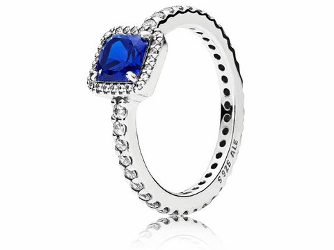 PANDORA - 190947NBT-48 - Zeitlose Eleganz blau - Ring - Silber - Gr 48