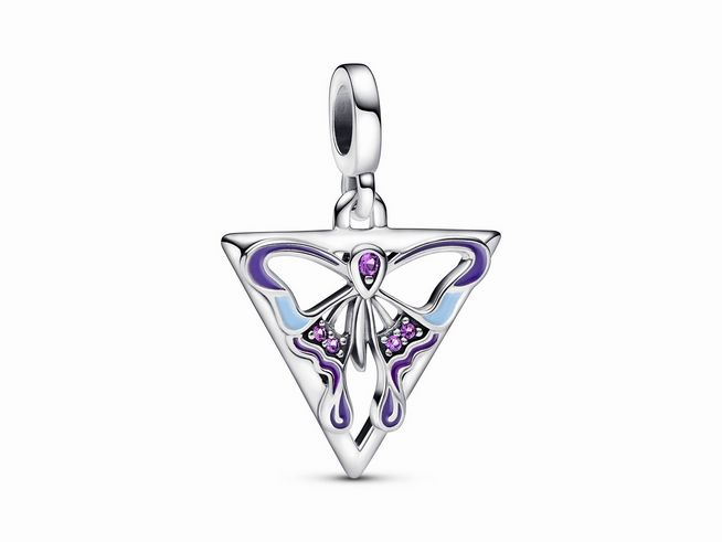 Pandora ME charm - 792306C01 - Sterling Silber + lila Kristalle + Schmetterling