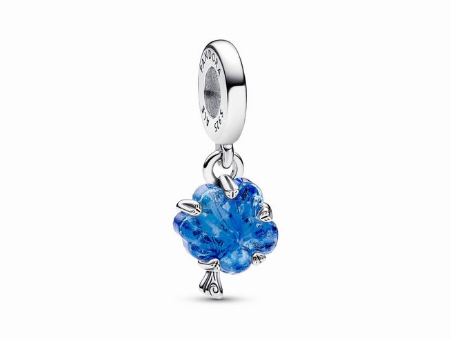Pandora 792614C01 Blauer Murano-Glas Stammbaum Charm-Anhnger - Sterling Silber