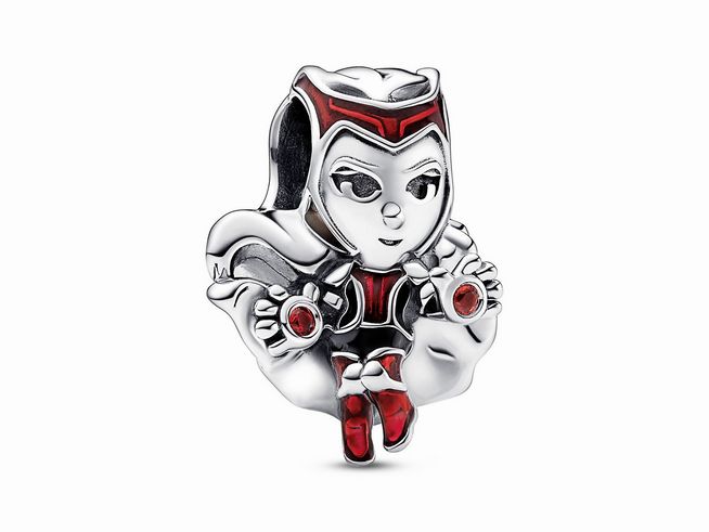 Pandora 792763C01 - Marvel Scarlet Witch Charm - Sterling Silber - Crystal + Emaille Rot