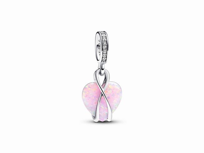 Pandora 793202C01 Mum Schillernder Herz Charm-Anhnger - Silber - Steinmix Pink