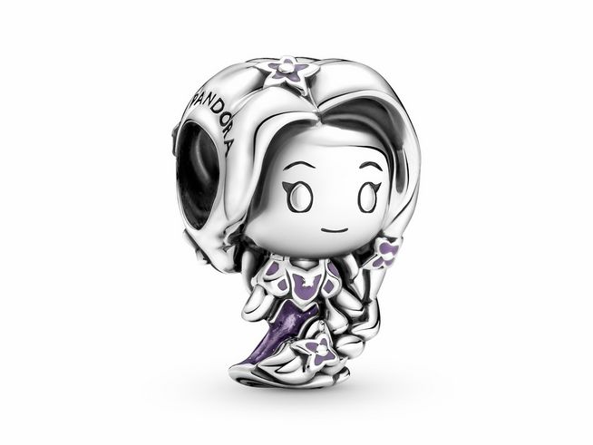 Pandora Silber Disney Rapunzel 799498C01 Silber charm - Emaille - Lila