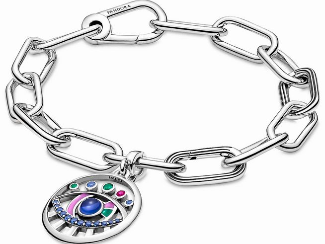 Pandora ME Medallion - 799668C01 - Das Auge Medaillon - Sterling Silber - Kristall & Emaille - Bunt