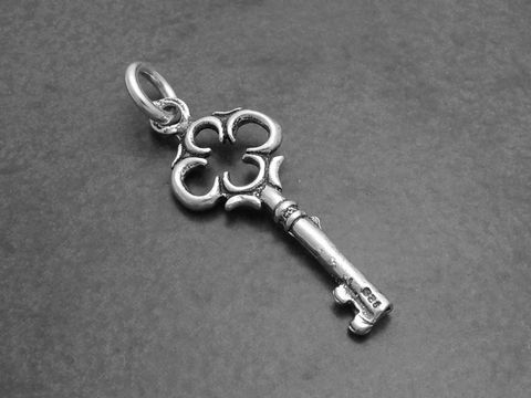 Schlssel -925 Sterling Silber Anhnger- Key