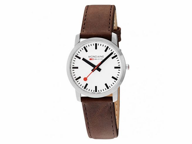 Mondaine Uhr Simply Elegant - A638.30350.12SBG - 40 mm - Ziffernblatt Weiss