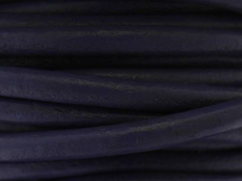 Lederband Violett - 14 cm - 3 mm - Edelstahl Bajonett - violet