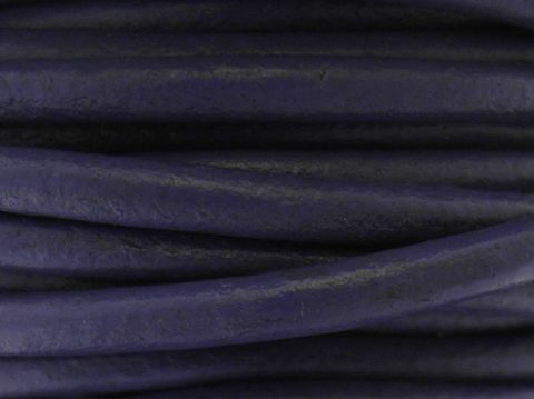 Lederband Hellviolet - 50 cm - 3 mm - Silber Karabiner - light violet