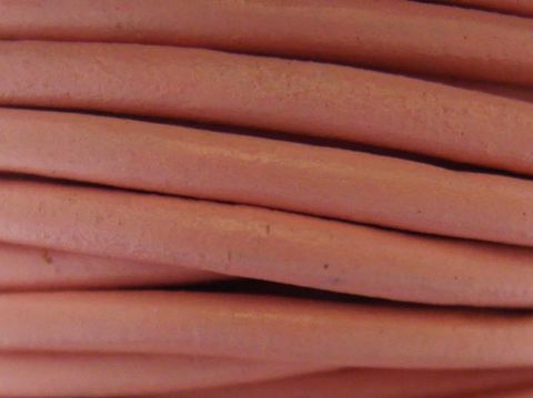 Lederband Hellrosa - 15 cm - 3 mm - Edelstahl Bajonett - light pink