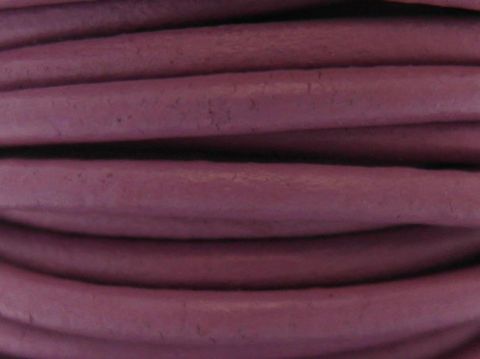 Lederband Lila - 100 cm - 3 mm - Edelstahl Bajonett - lilac