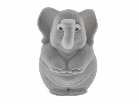 Geschenkschachtel - Elefant - grau - 5,5 cm