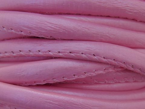Nappaleder - Rosa - 14 cm - 6 mm - mattierter Edelstahl Steckverschlu - pink