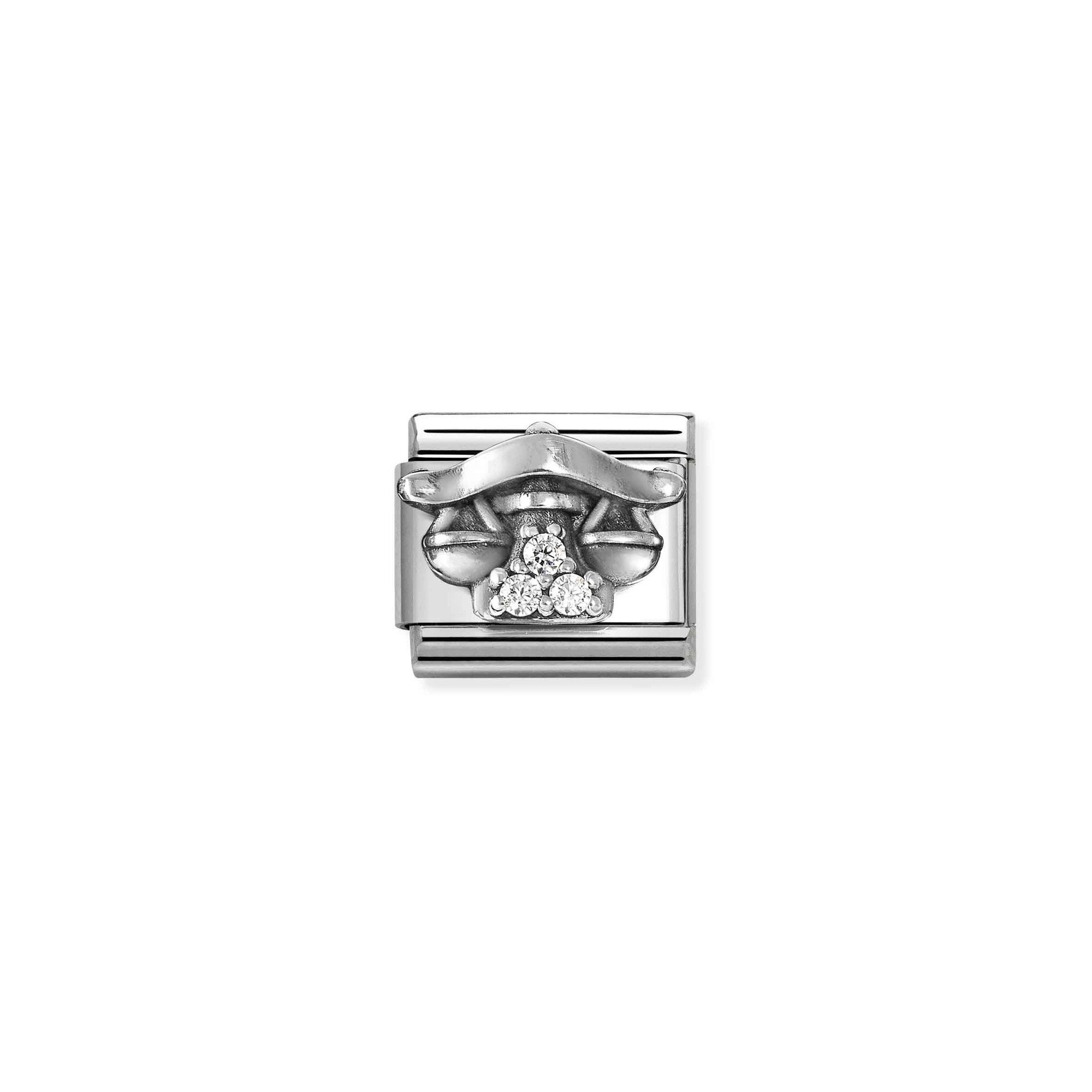 Nomination Sterling Silber Sternzeichen - Waage - Zirkonia - Element Classic Silber – Ansicht 2