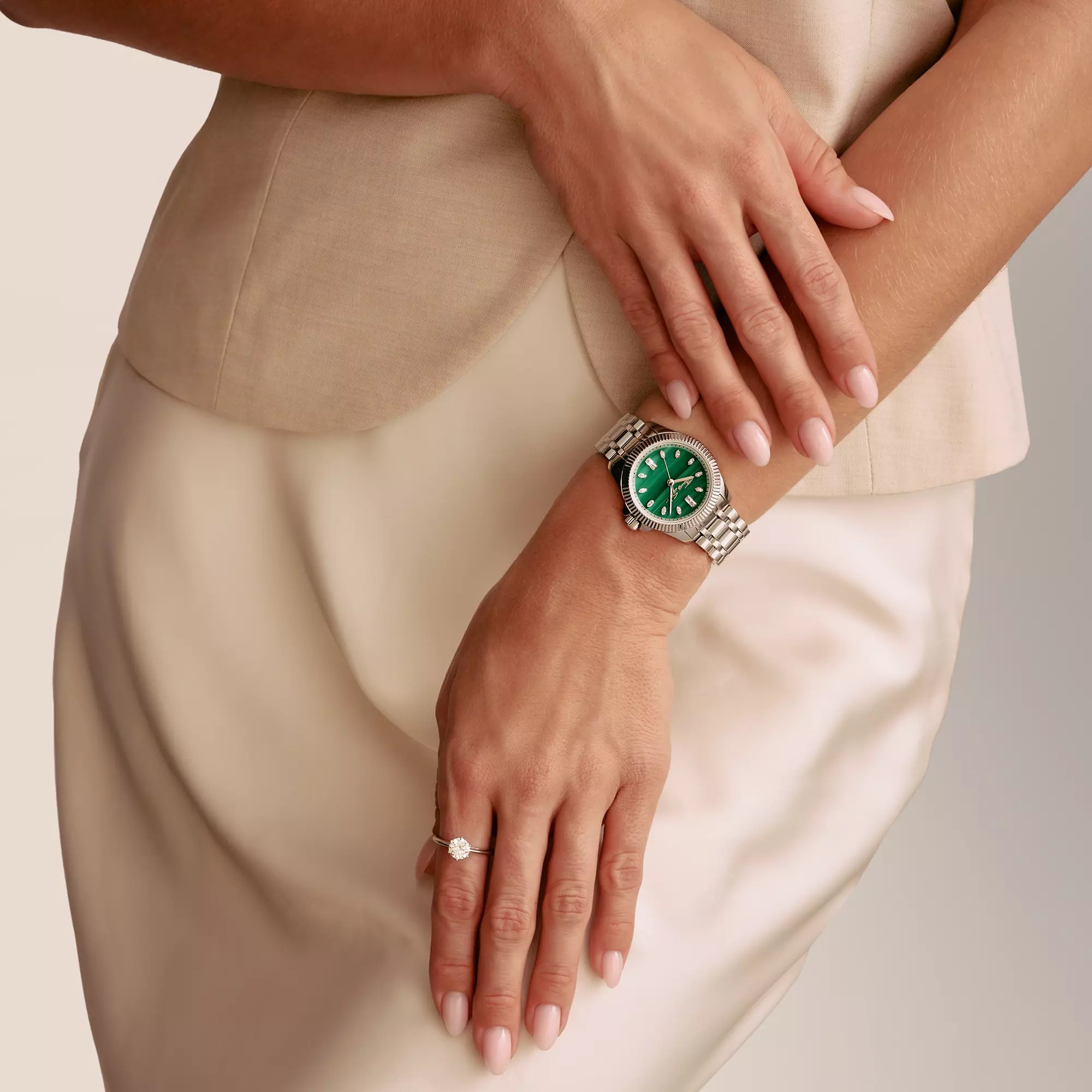 Thomas Sabo Damenuhr mit Malachit Divine Jewellery Stone silberfarben – Ansicht 4