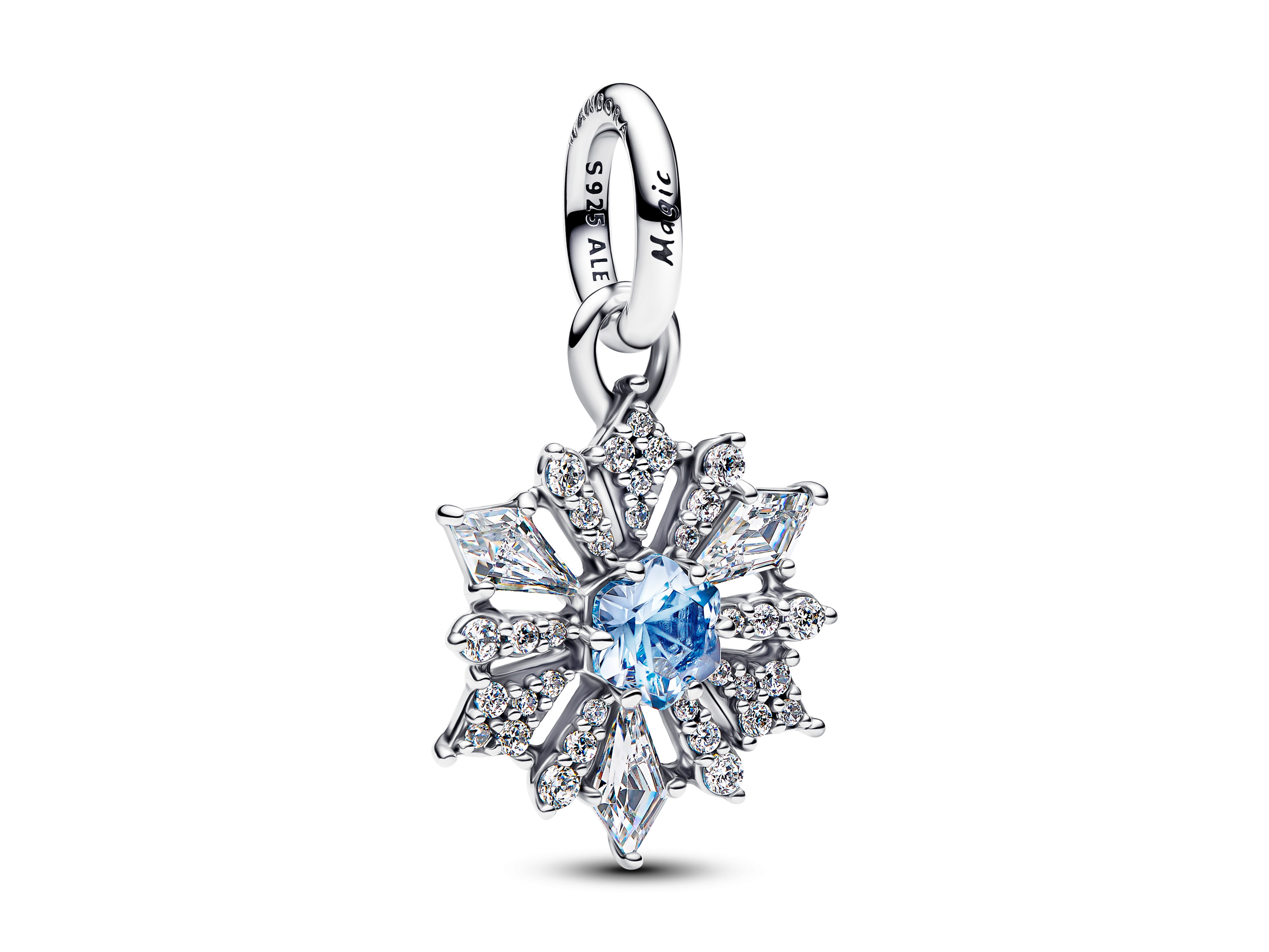 Pandora 794209C01 - Disney Eiskönigin Elsa Schneeflocke Charm - Sterling Silber - Steinmix Blau